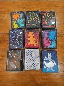 4x Random Pokemon Card Sleeves variety Eevee Charizard - Sealed Brand New (60+) - Image 1