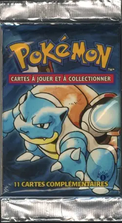 1999 Pokemon Base Set French 1st Edition Blastoise Sealed Booster Pack - Image 1