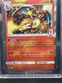 Charizard 181/SM-P Holo Pokemon Indonesian KFC Chaki Kids Meal Promo CGC 7.5 - Image 2
