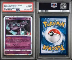2021 POKEMON INDONESIAN SM PROMO KFC CHAKI KIDS MEAL #184 MEWTWO HOLO PSA 10 - Image 3