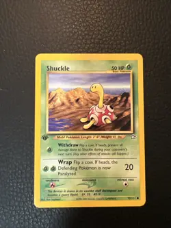 * Shuckle 72/111 - 1st Edition Neo Genesis Card Pokemon TCG Vintage 2000 LP+ - Image 1