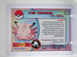 CLEFABLE 2000 TOPPS CHROME POKEMON TV ANIMATION EDITION #36 Q2371 - Image 2