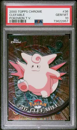2000 Topps Chrome Pokemon T.V. #36 Clefable Pokemon T.V. PSA 10 - Image 1