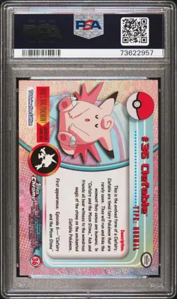 2000 Topps Chrome Pokemon T.V. #36 Clefable Pokemon T.V. PSA 10 - Image 2
