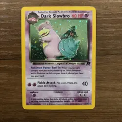 Pokemon TCG Dark Slowbro 12/82 Team Rocket Holo Rare Card WOTC Vintage Eng LP - Image 1