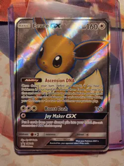 Eevee GX SM242 Sun & Moon Full Art Ultra Rare Holo Promo Pokemon Card DMG LOOK - Image 1