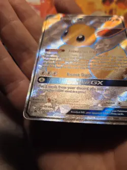 Eevee GX SM242 Sun & Moon Full Art Ultra Rare Holo Promo Pokemon Card DMG LOOK - Image 4