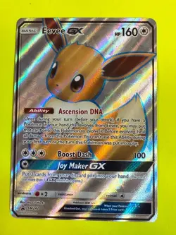 DA109177 Pokemon Eevee GX Full Art Holo Black Star Promo Card SM242 Sun & Moon - Image 1