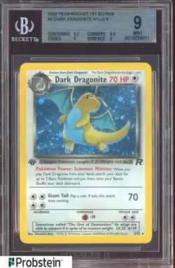 2000 Pokemon Team Rocket 1st Edition #5 Dark Dragonite Holo R BGS 9 MINT - Image 1