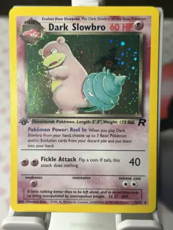 Pokemon TCG Dark Slowbro Team Rocket 12/82 Holo 1st Edition Holo Rare - Image 1