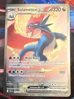 Pokemon Card Salamence EX 187/159 Journey Together Special Illustration Rare NM - Image 1