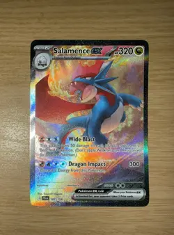 Pokemon Card Salamence EX 187/159 Journey Together Special Illustration Rare NM+ - Image 1