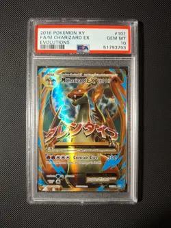 M Charizard EX XY Evolutions #101 Pokemon 2016 Mega Full Art Holo PSA 10 - Image 1