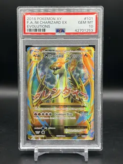 2016 POKEMON XY EVOLUTIONS #101 FULL ART M CHARIZARD EX PSA 10 GEM MEGA ENGLISH - Image 1