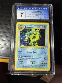 1999 Pokemon Shadowless - Base Set 6/102 Gyarados Holo CGC NM 7 - Image 1