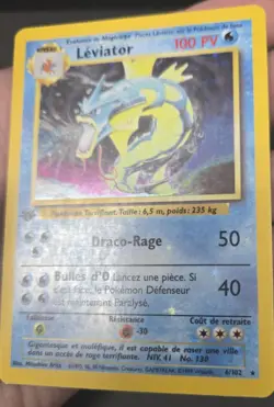 Pokemon FRENCH 1st Edition Base Set Leviator-Gyarados Holo 6/102 NM-LP - Image 3