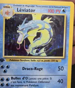 Pokemon FRENCH 1st Edition Base Set Leviator-Gyarados Holo 6/102 NM-LP - Image 4