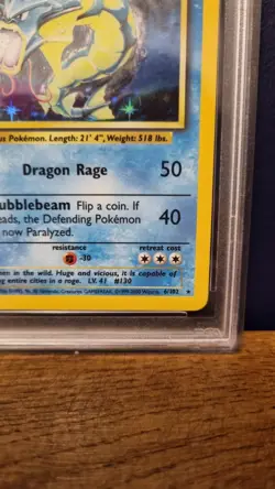 4TH PRINT Gyarados PSA 8 NM-MT Base Set Pokemon 6/102 WOTC Holo Rare 1999-2000 - Image 3