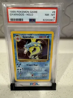 PSA 8 Gyarados 006/102 Base Set Holo NM-MT Pokemon #6 - Image 1