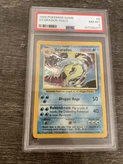 Gyarados 6/102 Pokemon TCG Base Set Unlimited Holo Rare - PSA 8 NM-MT - Image 1