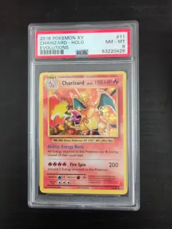 PSA 8 - Charizard #11/108 2016 XY Evolutions Holo Rare Pokemon - Image 1