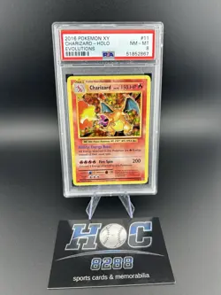 2016 Pokemon XY Evolutions Charizard Holo 11/108 PSA 8 - Image 3