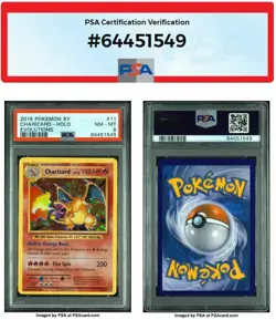 2016 Pokemon Xy Evolutions Charizard Holo Foil 11/108 [PSA 8] - Image 3