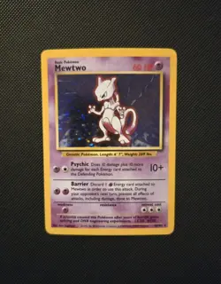1999 Pokemon TCG Base Set - Mewtwo #10/102 Holo Rare Vintage Card - NM Condition - Image 1