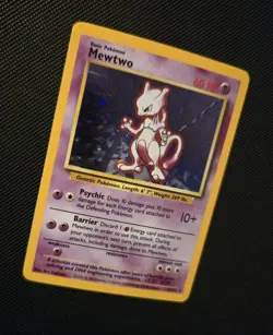 1999 Pokemon TCG Base Set - Mewtwo #10/102 Holo Rare Vintage Card - NM Condition - Image 2