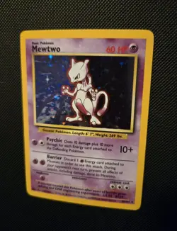 1999 Pokemon TCG Base Set - Mewtwo #10/102 Holo Rare Vintage Card - NM Condition - Image 3