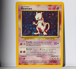 Mewtwo 10/102 Base Set Holo Rare 1999 WOTC Vintage Pokemon Card - LP/MP - Image 1