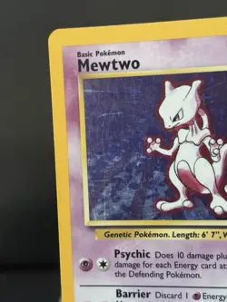 Mewtwo 10/102 Base Set Holo Unlimited Rare Vintage 1999 Pokemon TCG Card WOTC - Image 3