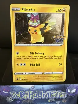 Pokemon Card Pikachu SWSH234 SWSH Black Star Promo Pokemon Go Near Mint - Image 1