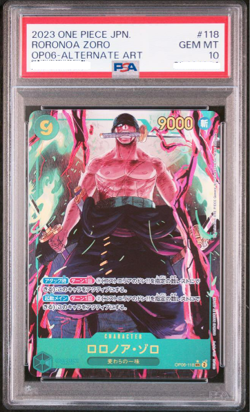 One Piece Card Roronoa Zoro Secret Parallel OP06-118 SEC PSA10 - Image 1