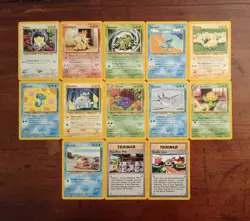 Pokemon Cards Original Unlimited Neo Genesis Lot Of 13 In LP-NM Condition! - Image 1