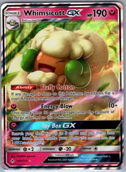 Whimsicott GX 140/214 SM - Unbroken Bonds - Pokemon Card - NM - Image 1