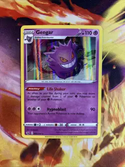 Pokemon Gengar Holo Rare TCG Card 85/202 Sword and Shield Base Set - Image 1
