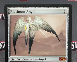 MTG Platinum Angel- DAMAGED -Magic 2011 Magic the Gathering Card # 212 - Image 3