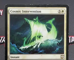 MTG Cosmic Intervention- DAMAGED -Kaldheim Commander Magic Card # 003 - Image 3