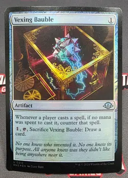 MTG FOIL Vexing Bauble- DAMAGED -Modern Horizons 3 Magic the Gathering Card #212 - Image 1