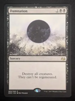 MTG Damnation- DAMAGED -Modern Masters 2017 Magic the Gathering Card # 063 - Image 1
