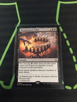 MTG Magic The Gathering Blasphemous Edict FDN Rare Black Board Wipe Commander - Image 1