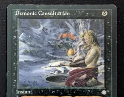 MTG Demonic Consultation- DAMAGED -Ice Age Magic the Gathering Card # 121 - Image 3