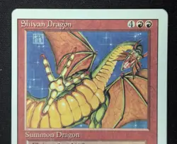 MTG Shivan Dragon- DAMAGED -3rd Edition Magic the Gathering Card # 177 - Image 3