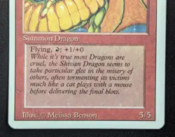 MTG Shivan Dragon- DAMAGED -3rd Edition Magic the Gathering Card # 177 - Image 4