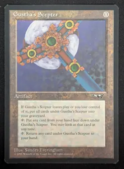 MTG Gustha's Scepter- DAMAGED -Alliances Magic the Gathering Card # 120 - Image 1