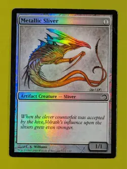 FOIL Metallic Sliver x1 Premium Deck Series: Slivers 1x MTG Magic the Gathering - Image 1