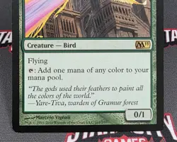 MTG Birds of Paradise- DAMAGED -Magic 2011 Magic the Gathering Card # 165 - Image 4