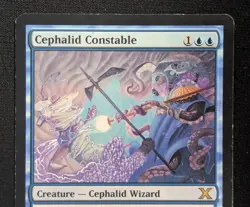 MTG Cephalid Constable- DAMAGED -10th Edition Magic the Gathering Card # 72 - Image 3