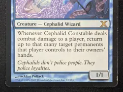 MTG Cephalid Constable- DAMAGED -10th Edition Magic the Gathering Card # 72 - Image 4